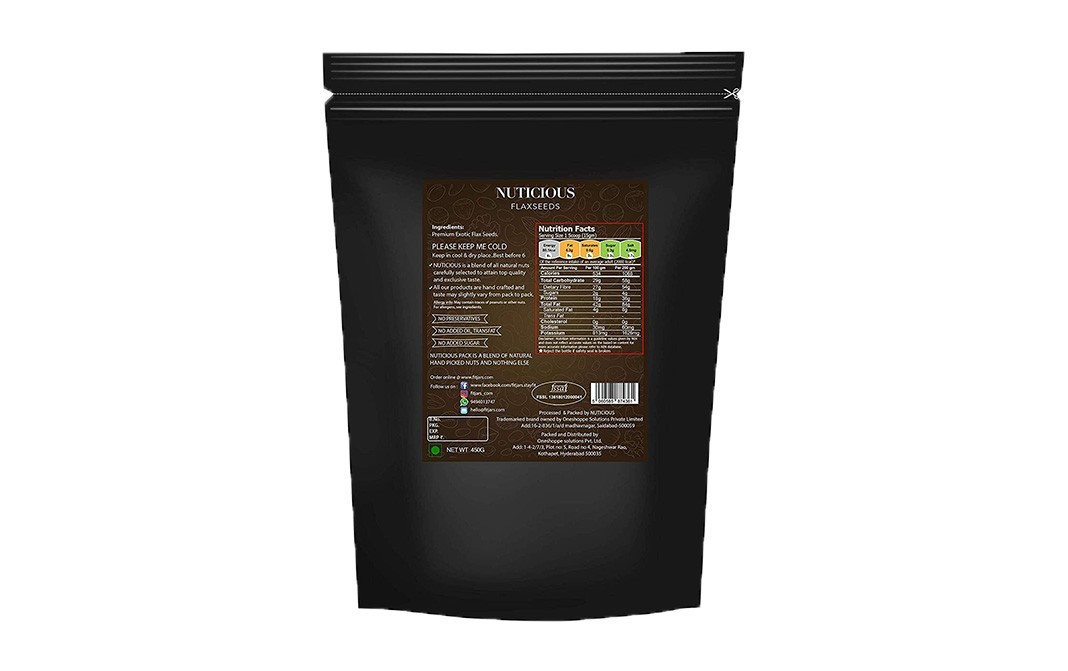 Nuticious Flax Seeds    Pack  450 grams